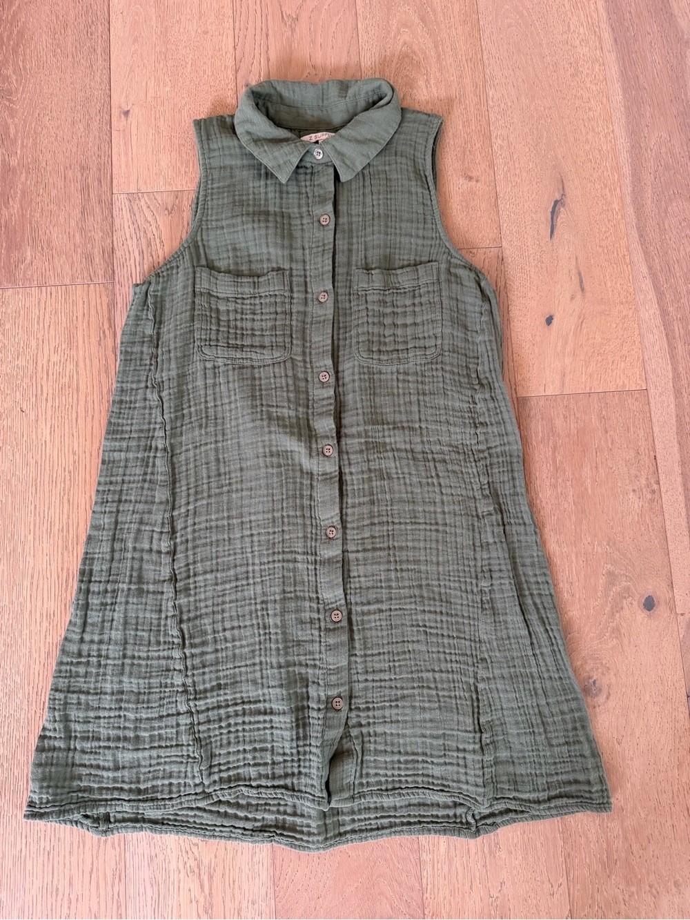 Z supply light crinkle dress green small